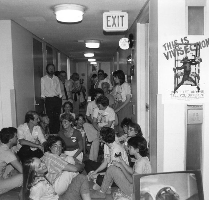 National Institutes of Health (NIH) Animal RIghts Four Day Sit-In, 1985